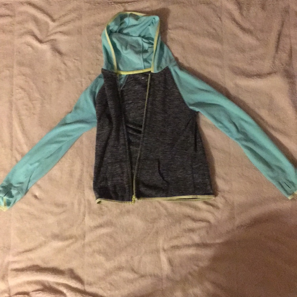 Teal and gray jacket